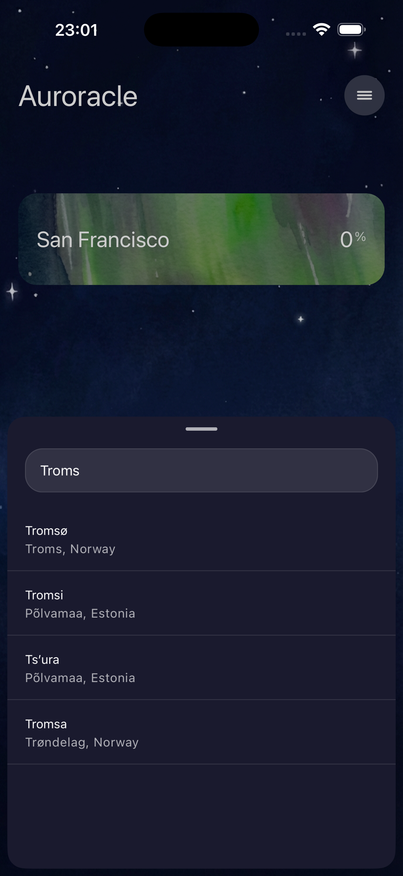 Auroracle app preview placeholder 1